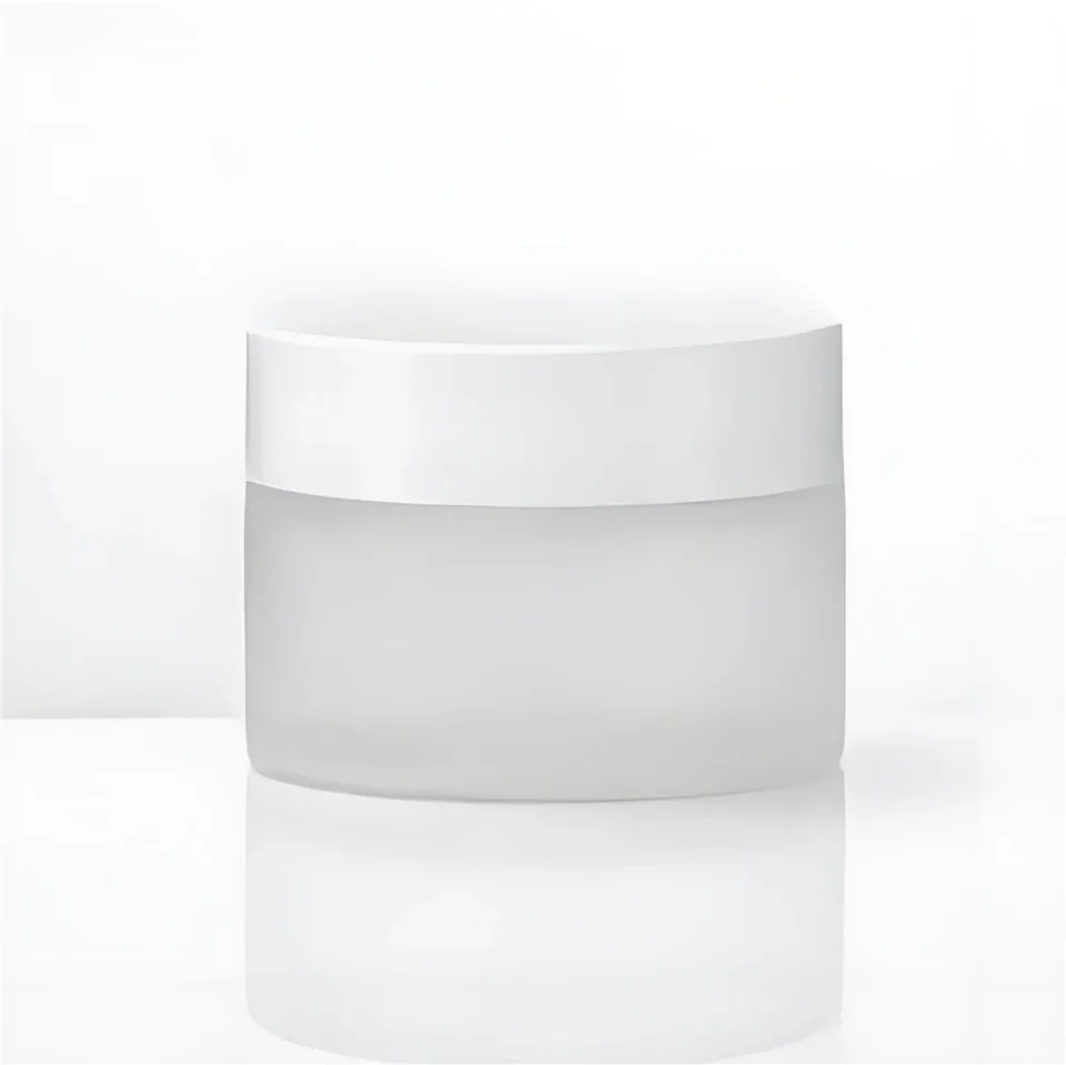 Vasetto crema in vetro con coperchio in alluminio